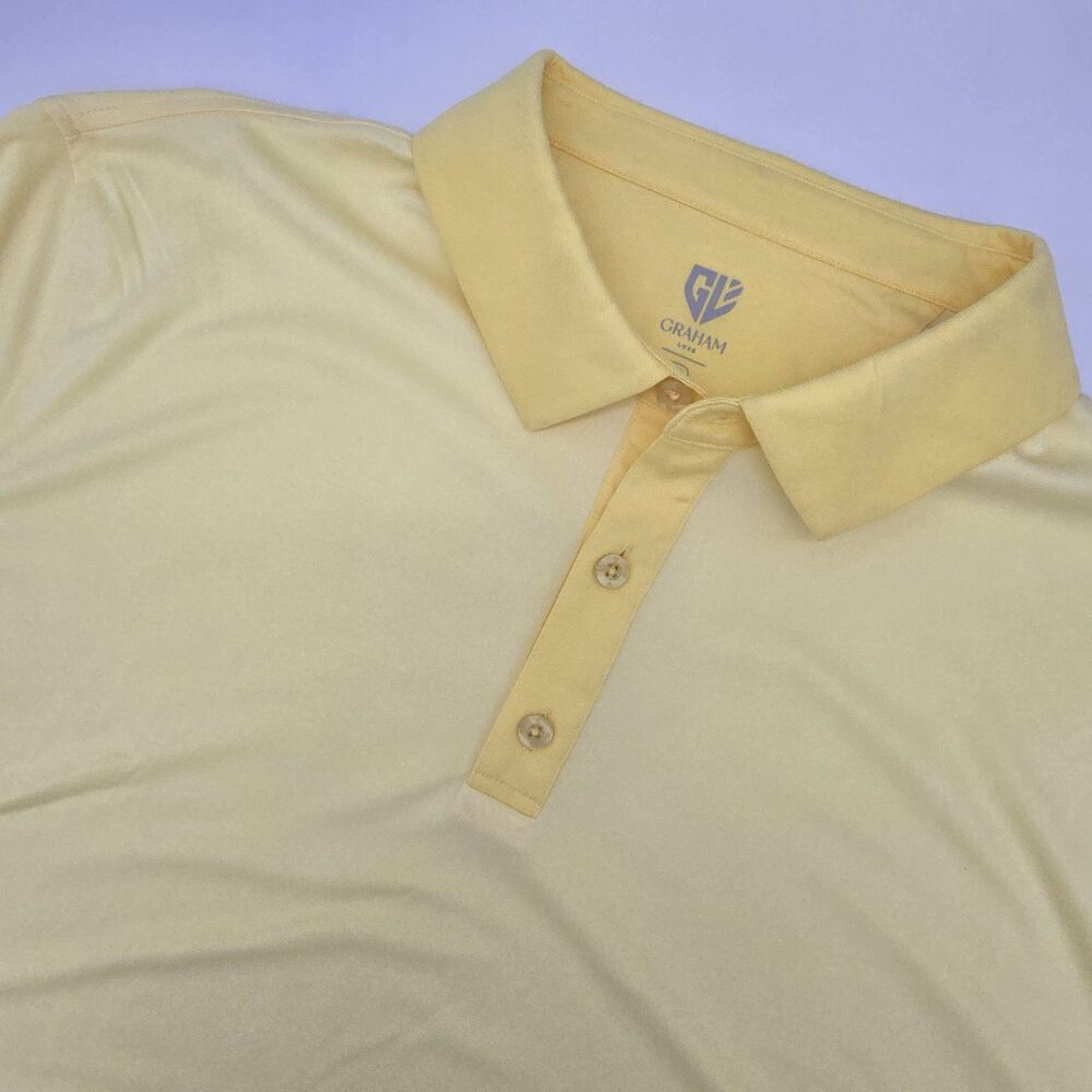 Graham Luxe Hamill Men's Polo Shirt Size 2XL Lemon Meringue